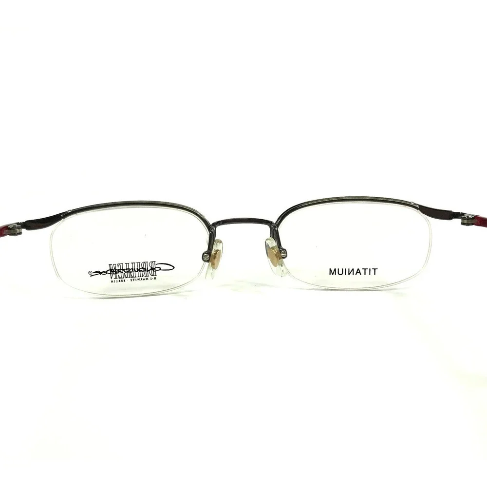 Conquistador Eyeglasses Frames TNP 3 70 Burgundy Red Silver Titanium 47-20-140